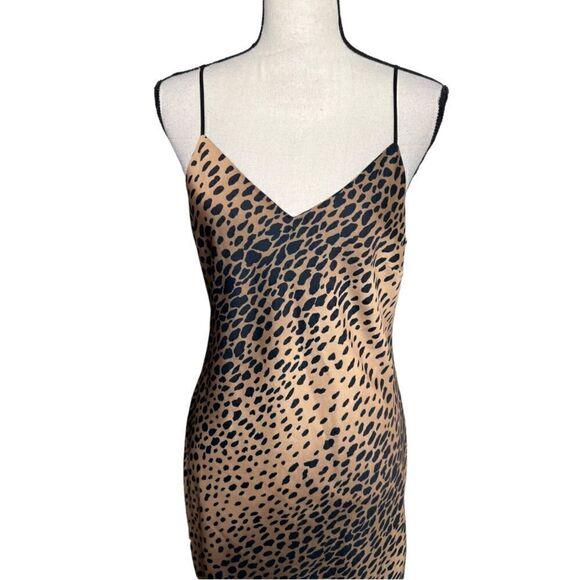 GOOD AMERICAN Leopard Print Slip Dress. Size Small NWT - Picture 3 of 9
